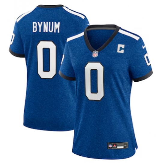 Women's Indianapolis Colts #0 Camryn Bynum Limited Blue Heather Royal Alternate 2 Indiana Nights Jersey - Ujersey