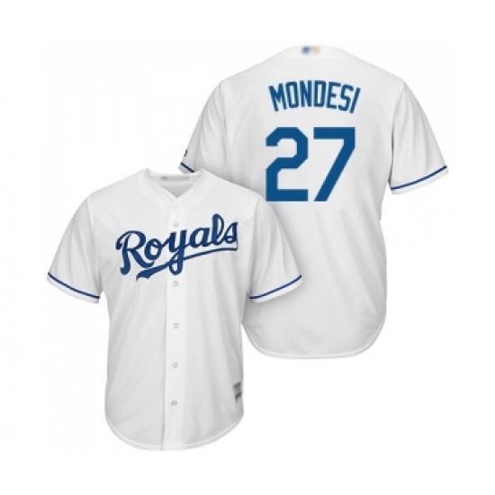Men's Kansas City Royals #27 Raul Mondesi Replica White Home Cool Base Baseball Jersey - Ujersey