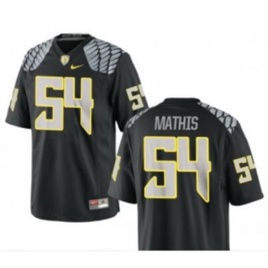 Men's Oregon Ducks #54 Dru Mathis Limited Alumni Player Black Jersey - Ujersey