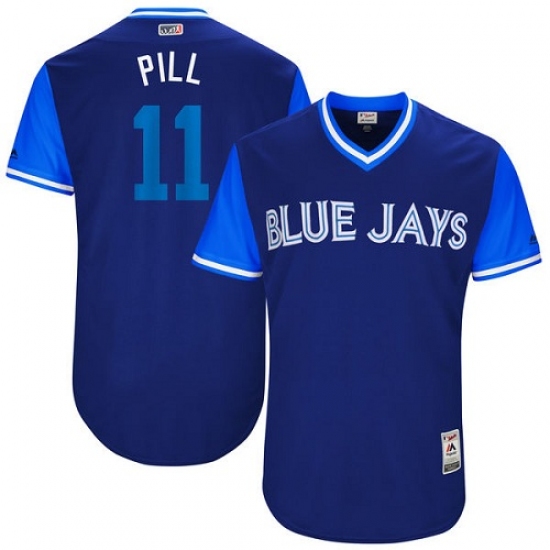 Men's Majestic Toronto Blue Jays #11 Kevin Pillar 