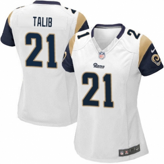 Women's Nike Los Angeles Rams #21 Aqib Talib Game White NFL Jersey - Ujersey