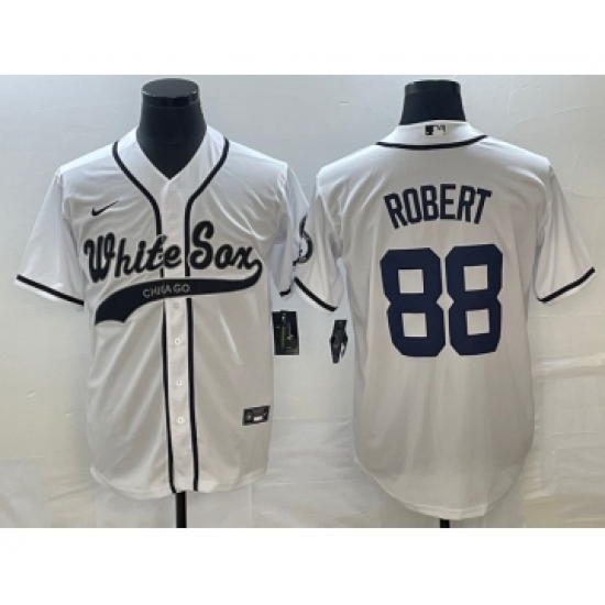 Men's Chicago White Sox #88 Luis Robert White Cool Base Stitched Baseball Jersey - Ujersey