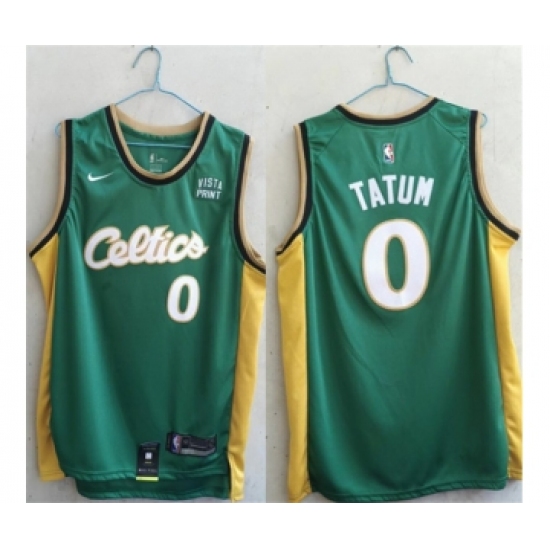 Men's Boston Celtics #0 Jayson Tatum Green Stitched Basketball Jersey