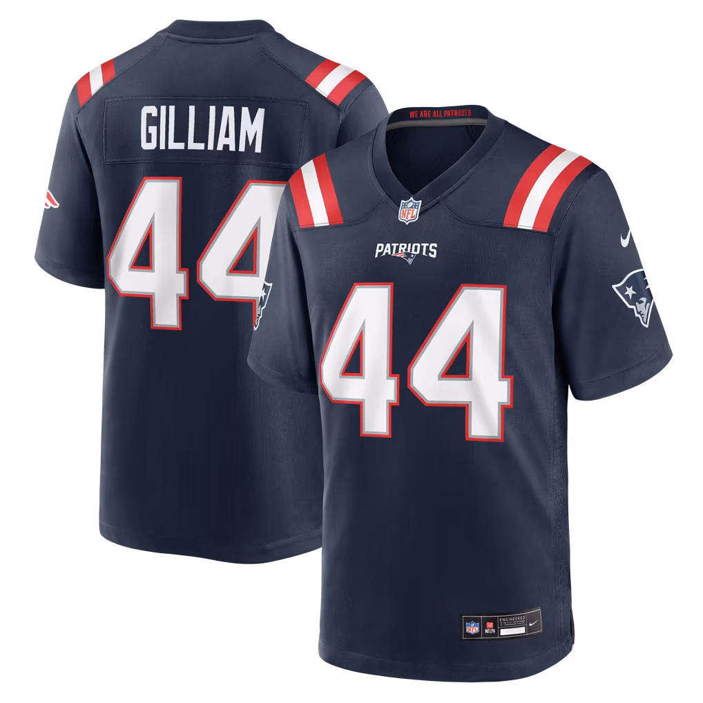 Men's New England Patriots Reggie Gilliam Nike Navy Team Game Jersey