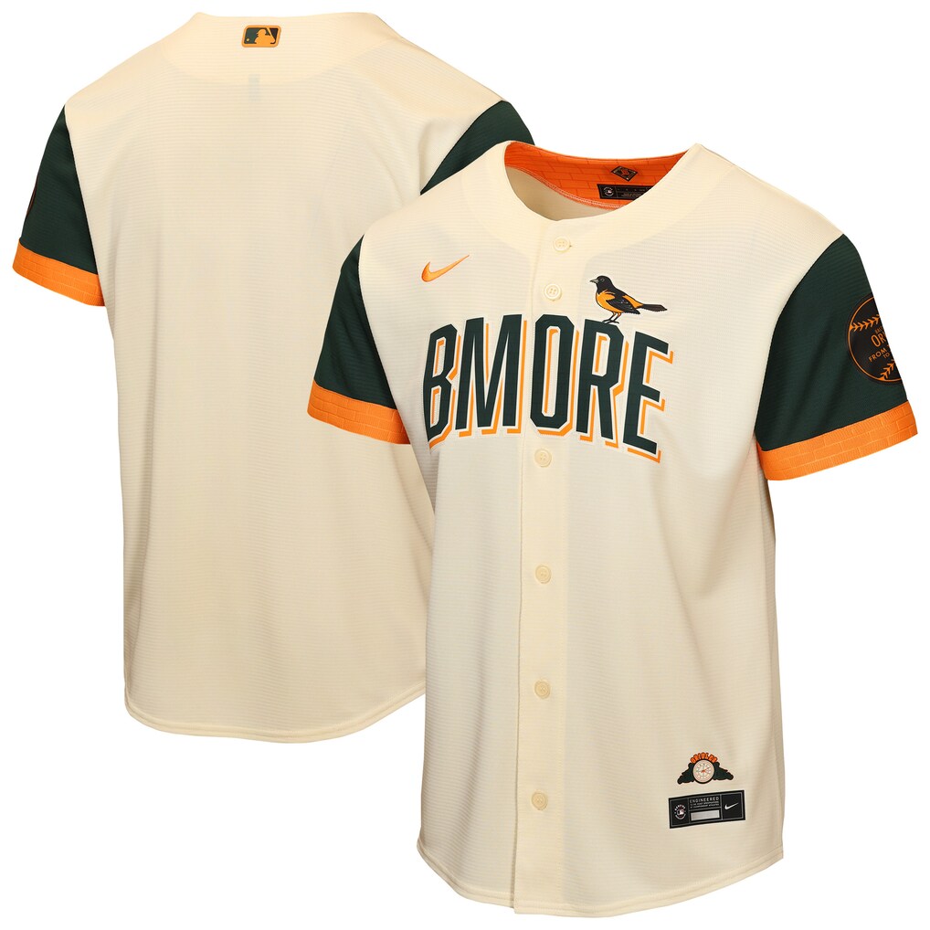 Youth Baltimore Orioles Nike Cream 2026 City Connect Stadium Jersey - Ujersey Shop