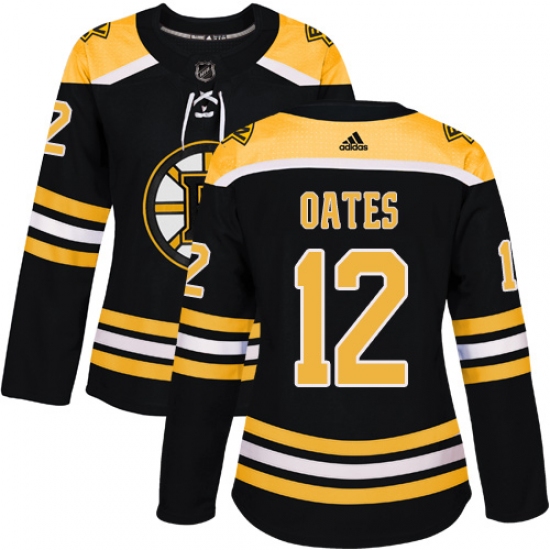 Women's Adidas Boston Bruins #12 Adam Oates Premier Black Home NHL Jersey - Ujersey