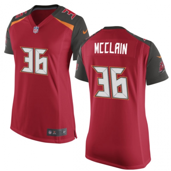 Women's Nike Tampa Bay Buccaneers #36 Robert McClain Game Red Team Color NFL Jersey - Ujersey