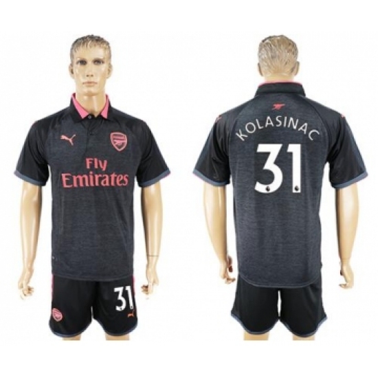 Arsenal #31 Kolasinac Sec Away Soccer Club Jersey