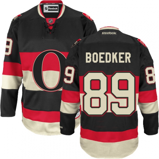 Men's Reebok Ottawa Senators #89 Mikkel Boedker Authentic Black Third NHL Jersey - Ujersey