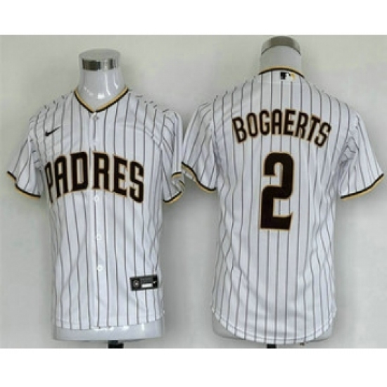 Youth San Diego Padres #2 Xander Bogaerts White Cool Base Stitched Baseball Jersey - Ujersey