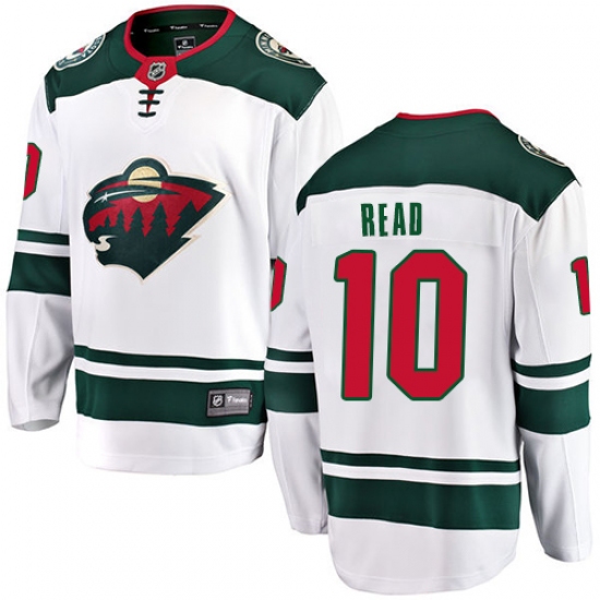 Youth Minnesota Wild #10 Matt Read Authentic White Away Fanatics Branded Breakaway NHL Jersey - Ujersey