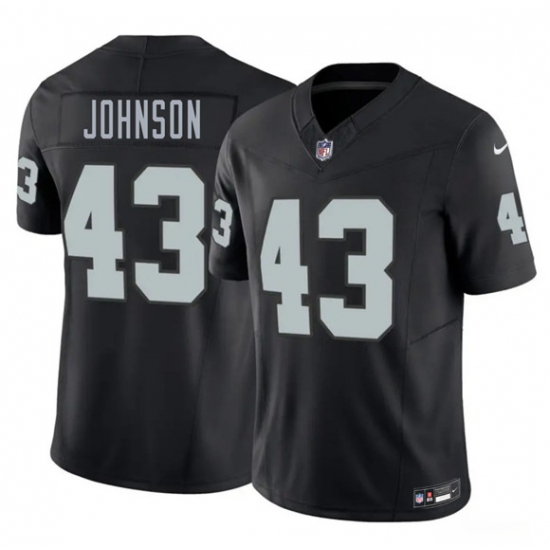 Men's Las Vegas Raiders #43 Dalton Johnson Black 2026 F.U.S.E. Vapor Untouchable Limited Football Stitched Jersey - Ujersey