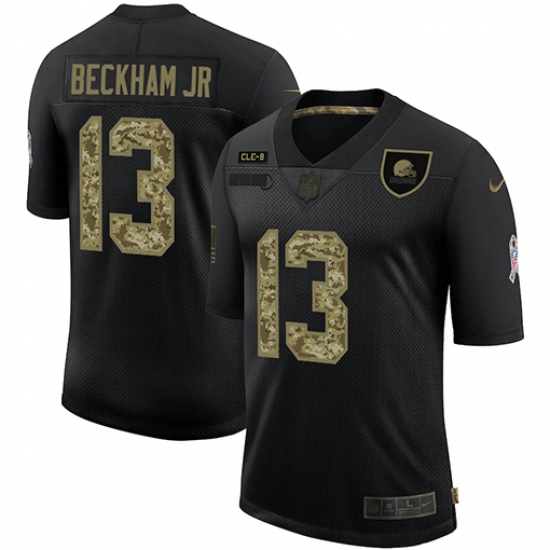 Men's Cleveland Browns #13 Odell Beckham Jr. Camo 2020 Salute To Service Limited Jersey - Ujersey