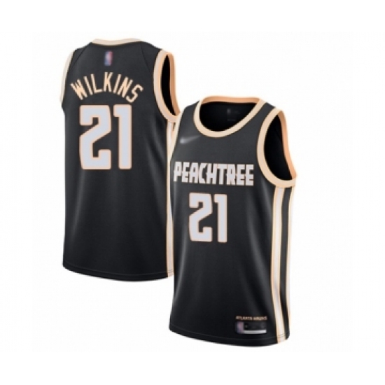 Men's Atlanta Hawks #21 Dominique Wilkins Swingman Black Basketball Jersey - 2019 20 City Edition - Ujersey