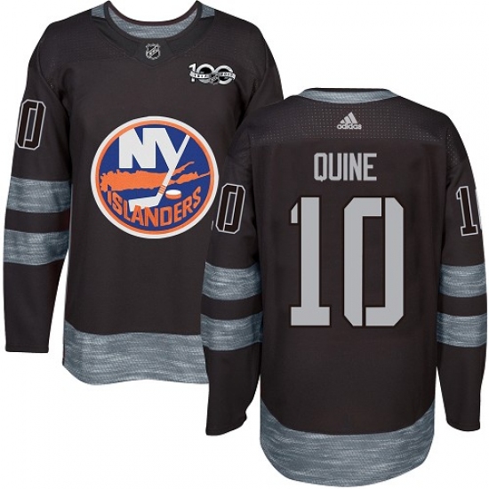 Men's Adidas New York Islanders #10 Alan Quine Premier Black 1917-2017 100th Anniversary NHL Jersey - Ujersey