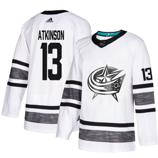 Men's Adidas Columbus Blue Jackets #13 Cam Atkinson White 2019 All-Star Game Parley Authentic Stitched NHL Jersey - Ujersey