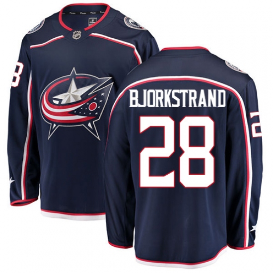 Youth Columbus Blue Jackets #28 Oliver Bjorkstrand Fanatics Branded Navy Blue Home Breakaway NHL Jersey - Ujersey