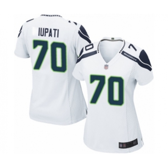 Women's Seattle Seahawks #70 Mike Iupati Game White Football Jersey - Ujersey