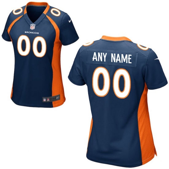 Women's Denver Broncos Nike Navy Blue Custom Game Jersey - Ujersey