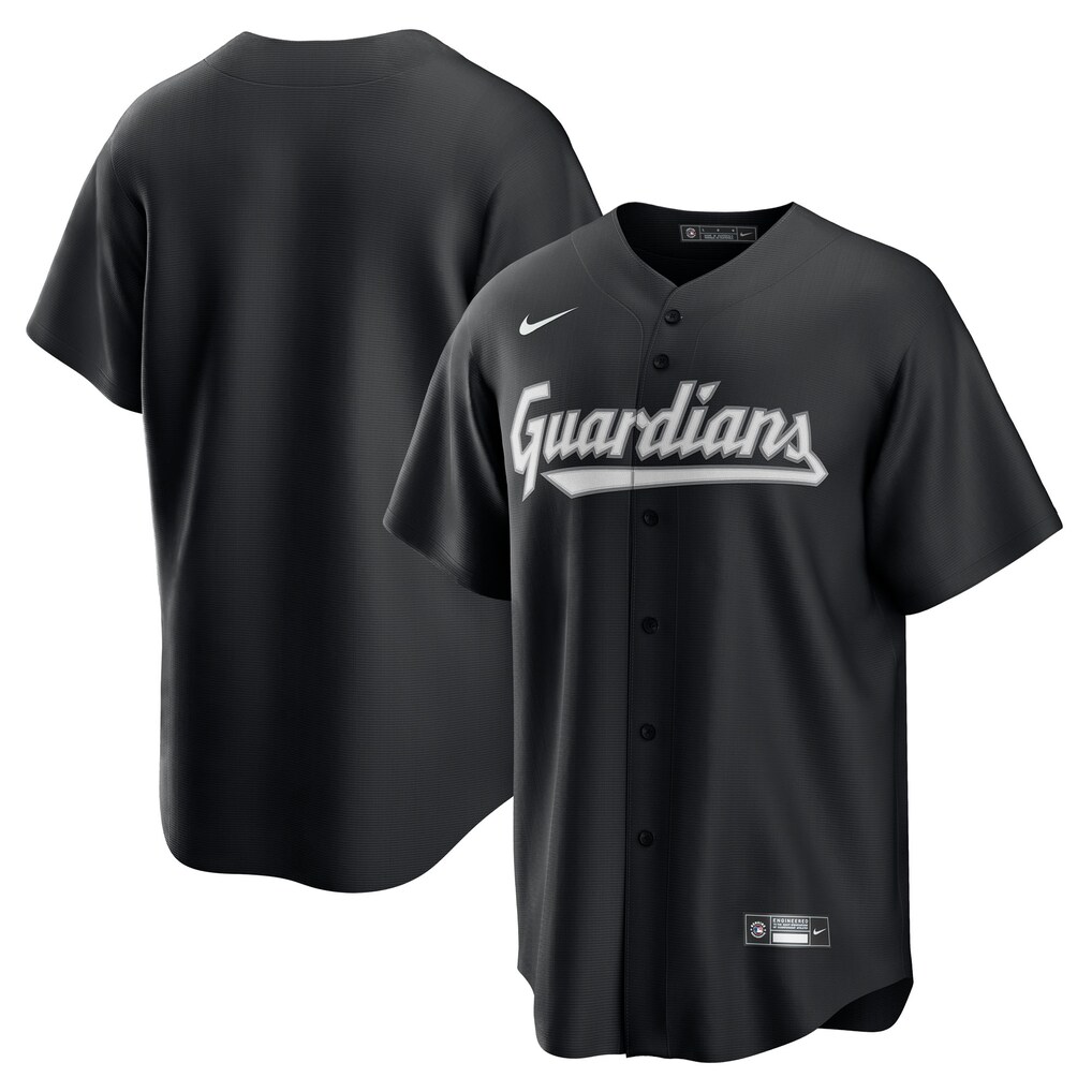 Men's Cleveland Guardians  Nike Black Replica Jersey - Ujersey