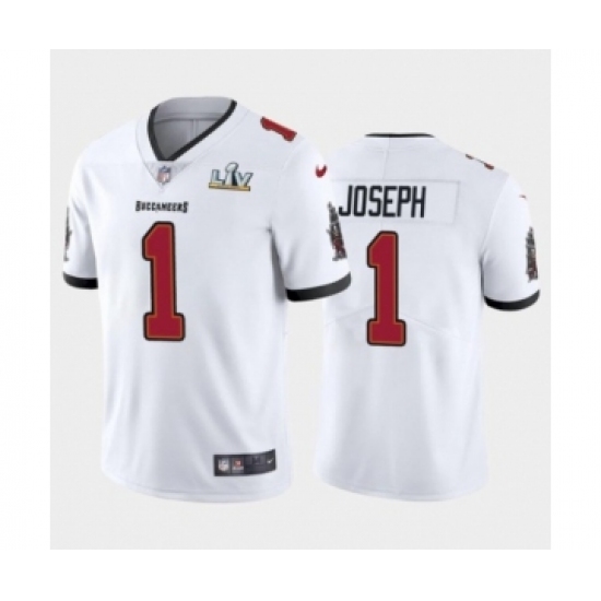 Men's Tampa Bay Buccaneers #1 Greg Joseph White Super Bowl LV white Jersey - Ujersey