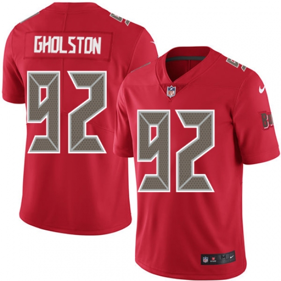 Youth Nike Tampa Bay Buccaneers #92 William Gholston Limited Red Rush Vapor Untouchable NFL Jersey - Ujersey