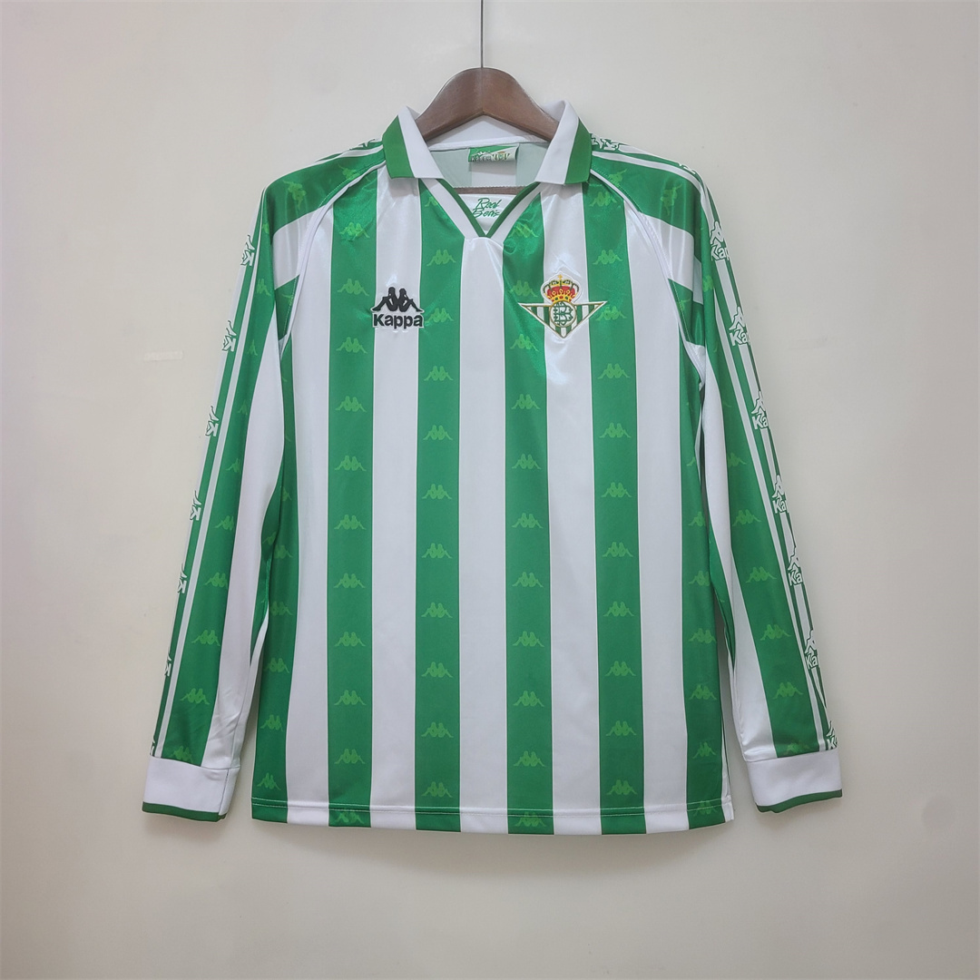 Real Betis Retro Jersey Home Long Sleeve Soccer Shirt 1995/97 - U-jersey