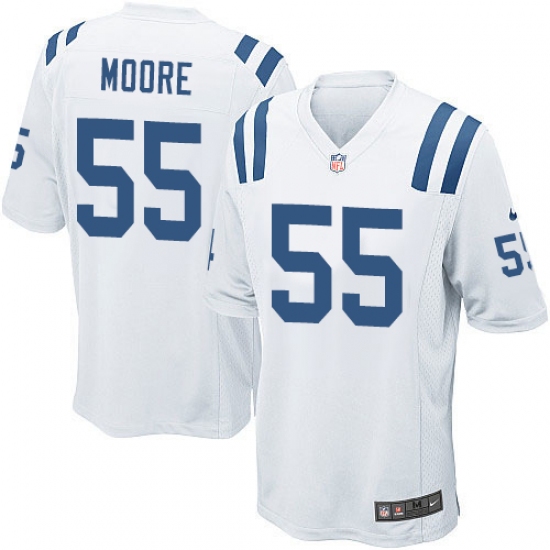 Men's Nike Indianapolis Colts #55 Skai Moore Game White NFL Jersey - Ujersey