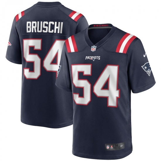Men's Nike New England Patriots #54 Tedy Bruschi Blue 2023 F.U.S.E. Vapor Limited Football Stitched Jersey - Ujersey
