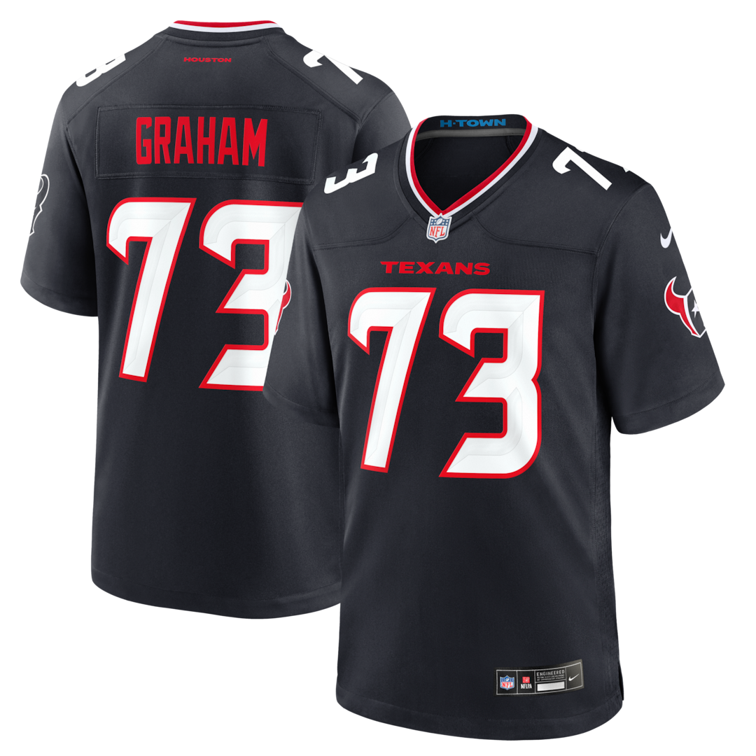 Men's Houston Texans Derrick Graham Nike Navy Team Game Jersey - Ujersey