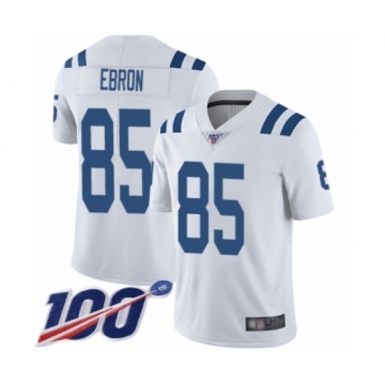 Men's Indianapolis Colts #85 Eric Ebron White Vapor Untouchable Limited Player 100th Season Football Jersey - Ujersey
