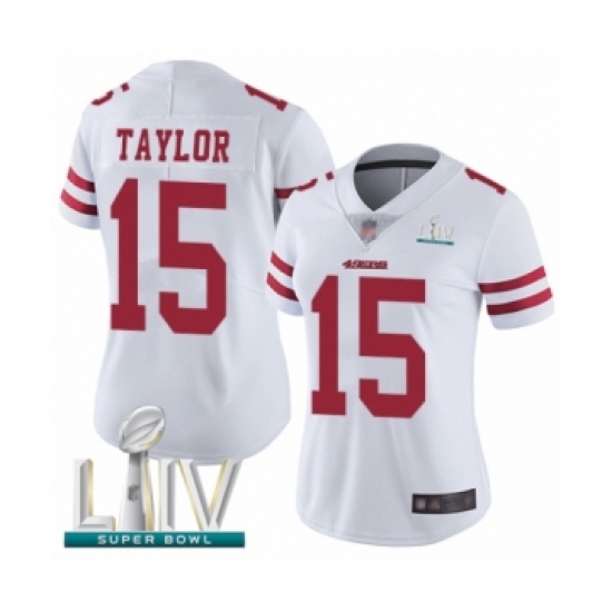 Women's San Francisco 49ers #15 Trent Taylor White Vapor Untouchable Limited Player Super Bowl LIV Bound Football Jersey - Ujersey