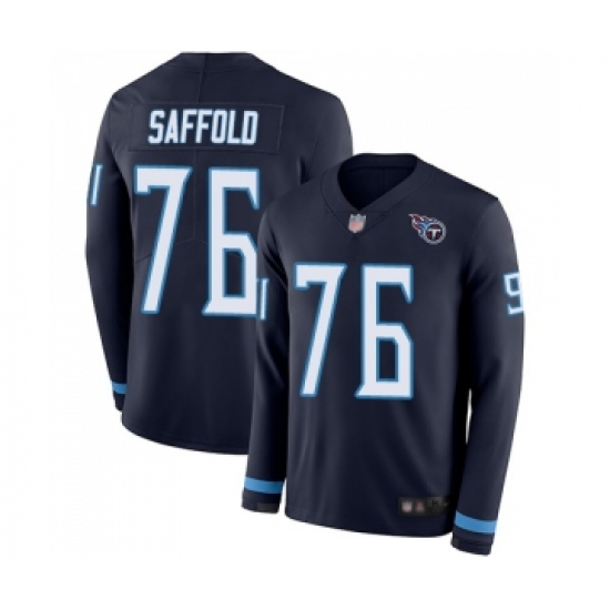 Youth Tennessee Titans #76 Rodger Saffold Limited Navy Blue Therma Long Sleeve Football Jersey - Ujersey
