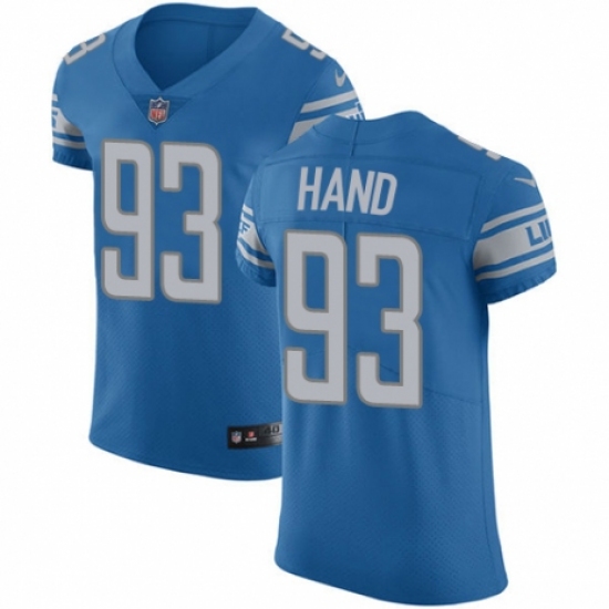 Men's Nike Detroit Lions #93 Da'Shawn Hand Blue Team Color Vapor Untouchable Elite Player NFL Jersey - Ujersey