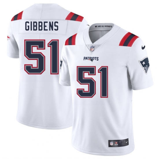 Men's New England Patriots #51 Jack Gibbens White 2025 Vapor Limited Football Stitched Jersey - Ujersey