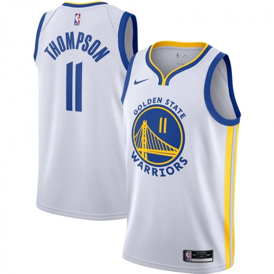 Men's Golden State Warriors #11 Klay Thompson Nike White 2020-21 Swingman Jersey - Ujersey