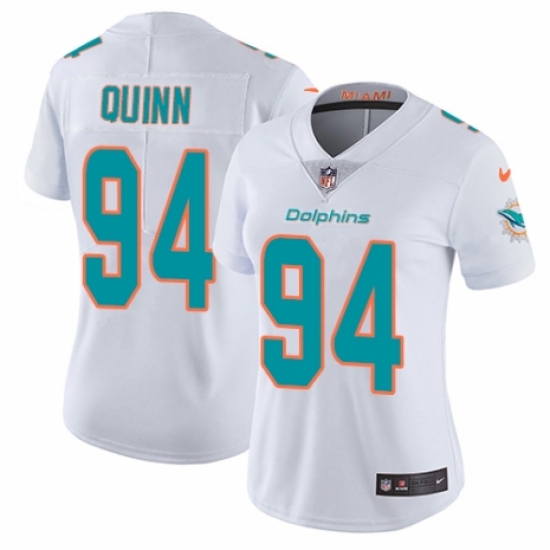 Women's Nike Miami Dolphins #94 Robert Quinn White Vapor Untouchable Limited Player NFL Jersey - Ujersey