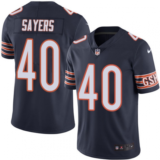 Men's Nike Chicago Bears #40 Gale Sayers Navy Blue Team Color Vapor Untouchable Limited Player NFL Jersey - Ujersey