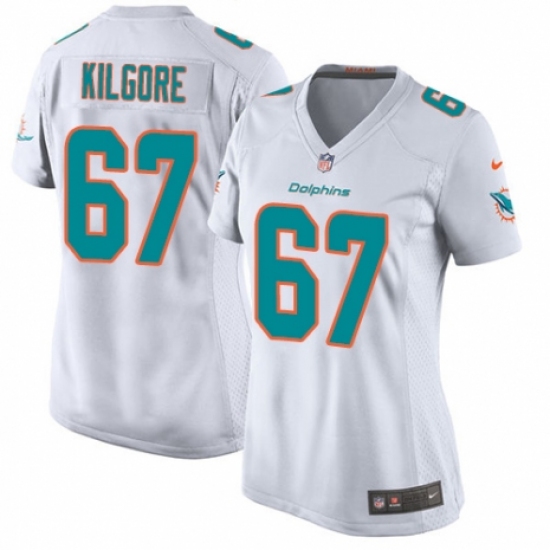 Women's Nike Miami Dolphins #67 Daniel Kilgore Game White NFL Jersey - Ujersey