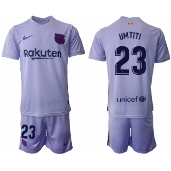 Men 2021-2022 Club Barcelona away purple 23 Soccer Jersey