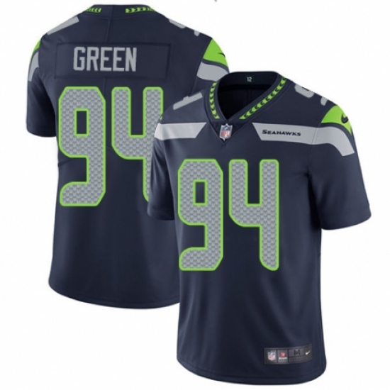 Youth Nike Seattle Seahawks #94 Rasheem Green Navy Blue Team Color Vapor Untouchable Limited Player NFL Jersey - Ujersey