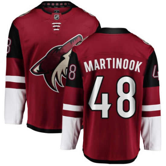 Youth Arizona Coyotes #48 Jordan Martinook Fanatics Branded Burgundy Red Home Breakaway NHL Jersey