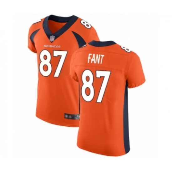 Men's Denver Broncos #87 Noah Fant Orange Team Color Vapor Untouchable Elite Player Football Jersey - Ujersey