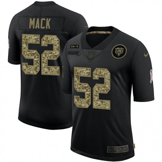 Men's Chicago Bears #52 Khalil Mack Camo 2020 Salute To Service Limited Jersey - Ujersey