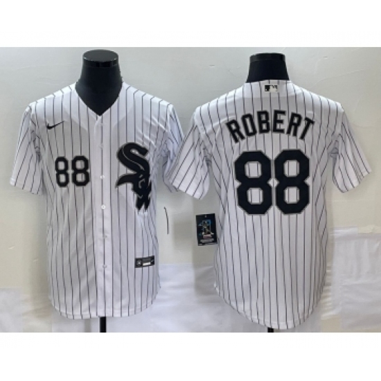 Men's Chicago White Sox #88 Luis Robert White Cool Base Stitched Jersey - Ujersey