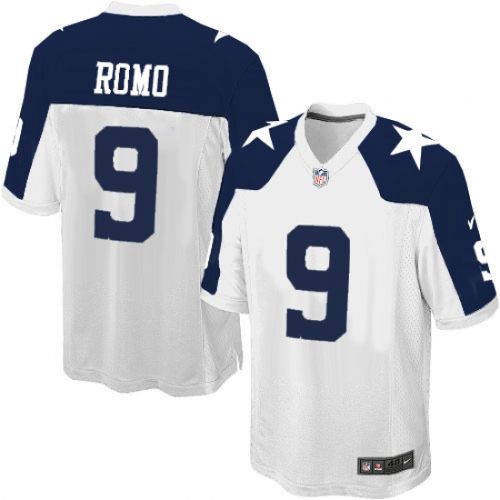 Youth Nike Dallas Cowboys #9 Tony Romo Elite White Throwback Alternate NFL Jersey - Ujersey