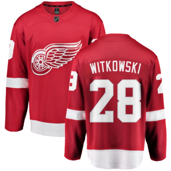 Men's Detroit Red Wings #28 Luke Witkowski Fanatics Branded Red Home Breakaway NHL Jersey - Ujersey
