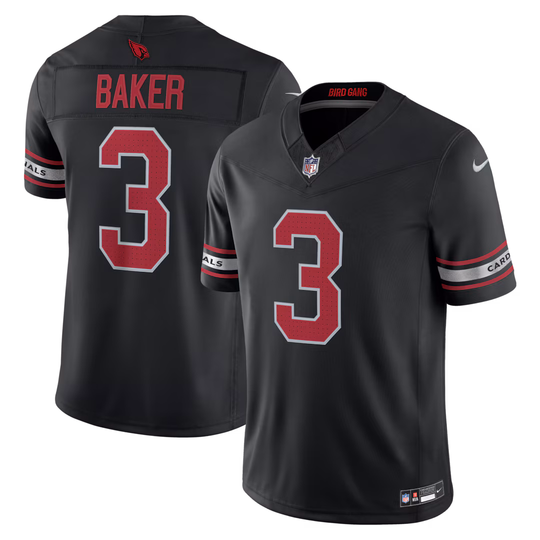 Men's Arizona Cardinals Budda Baker Nike Black Alternate Vapor F.U.S.E. Stitched Limited Jersey - Ujersey