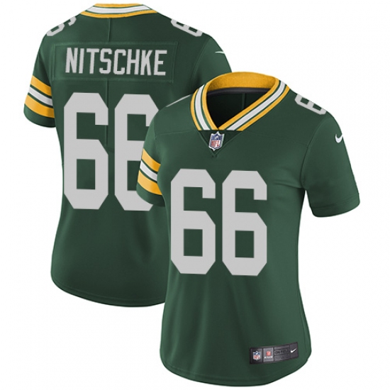 Women's Nike Green Bay Packers #66 Ray Nitschke Green Team Color Vapor Untouchable Limited Player NFL Jersey - Ujersey