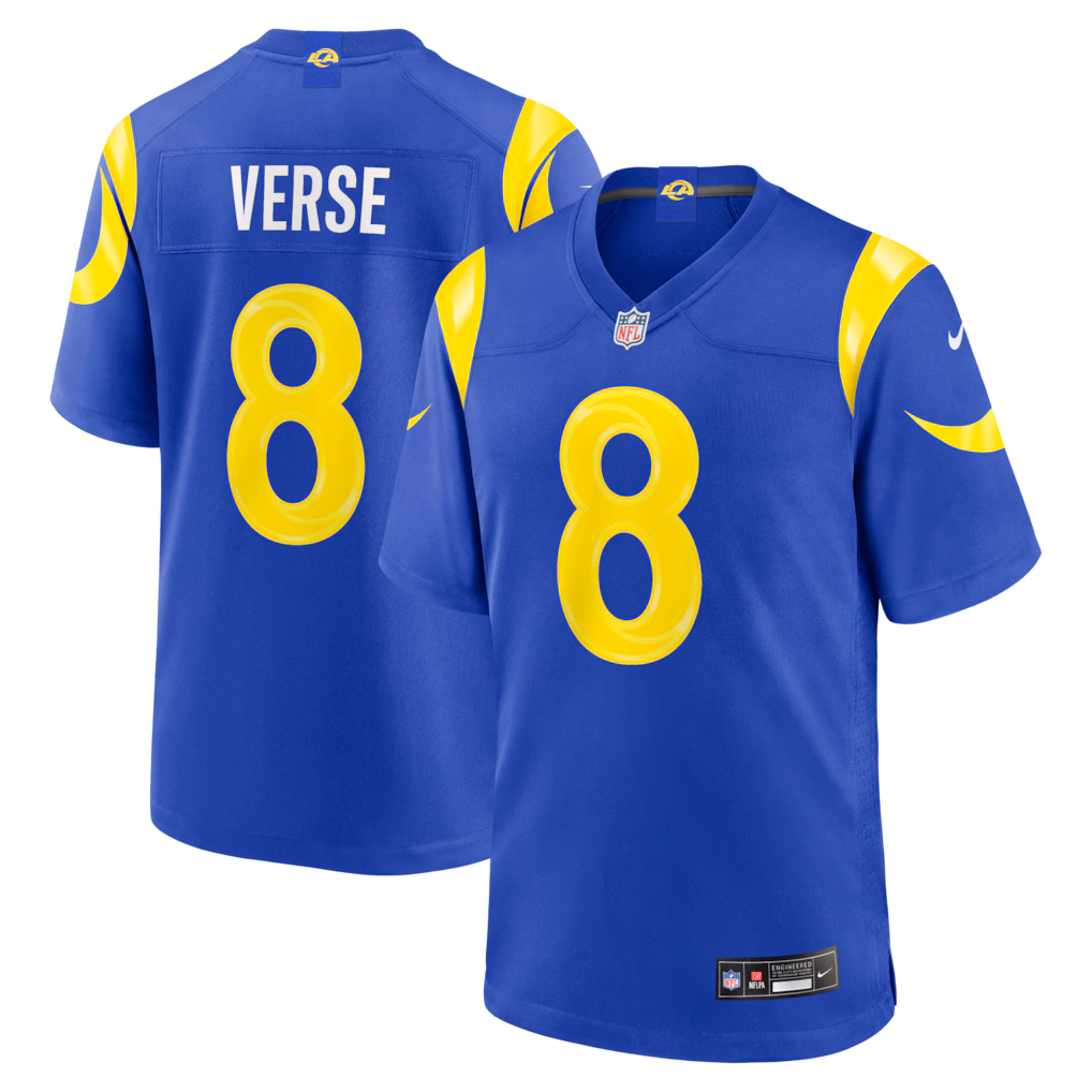 Men's Los Angeles Rams Jared Verse Nike Royal Team Game Player Jersey - Ujersey Shop